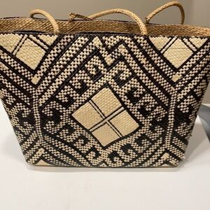 Banago for J. Crew woven straw sea grass tote shopper